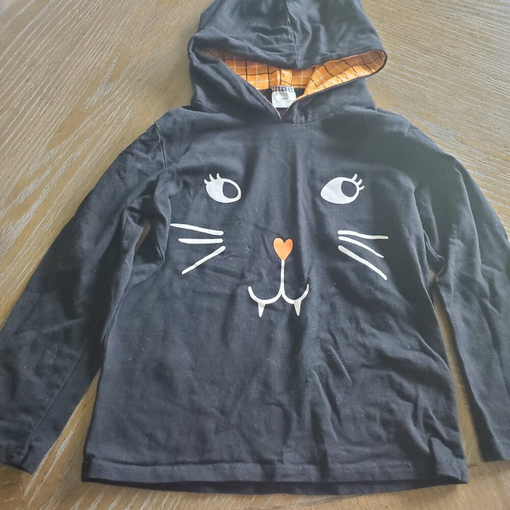 Halloween Kitty long sleeved shirt with hood